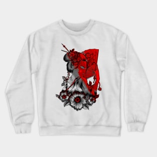 Japanese Geisha Design Crewneck Sweatshirt